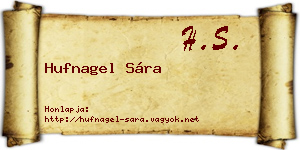 Hufnagel Sára névjegykártya